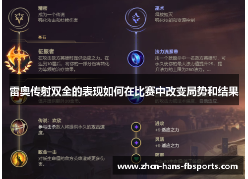 雷奥传射双全的表现如何在比赛中改变局势和结果